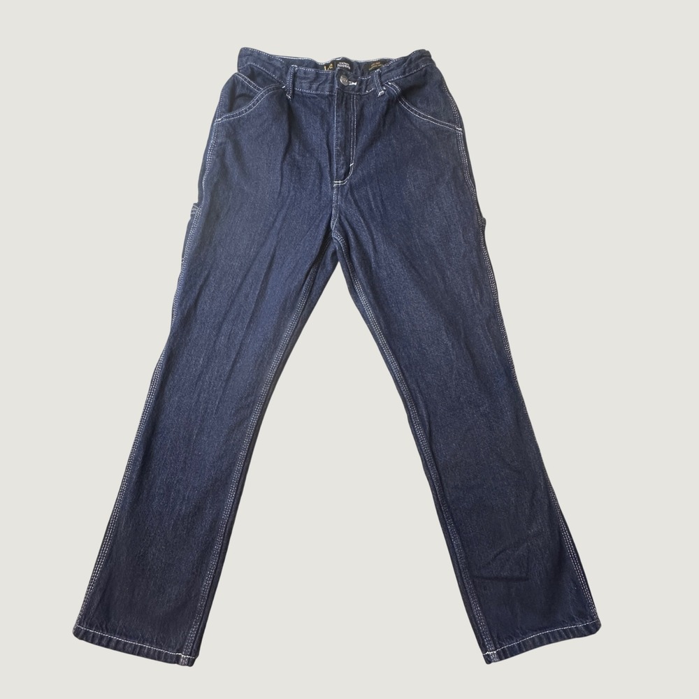 Lee Jeans Womens 29 Blue Vintage Modern High Rise Dungaree Ankle Carpenter Denim